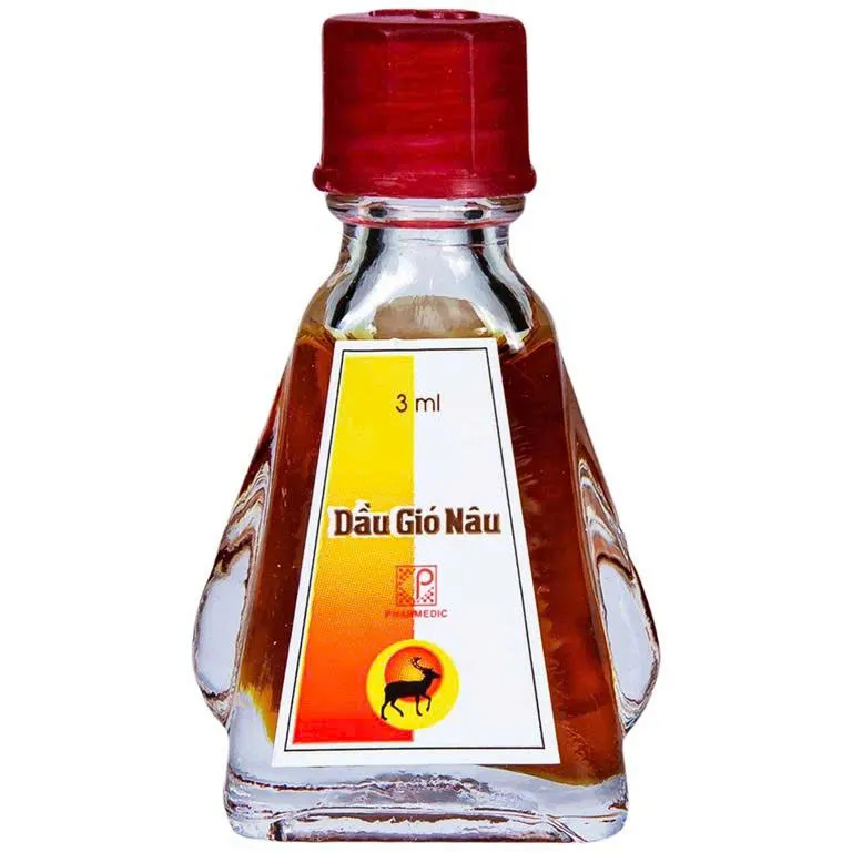 Dầu gió Nâu Pharmedic nhỏ (C/3ml) – Giảm cảm cúm, nghẹt mũi, say xe nhanh chóng